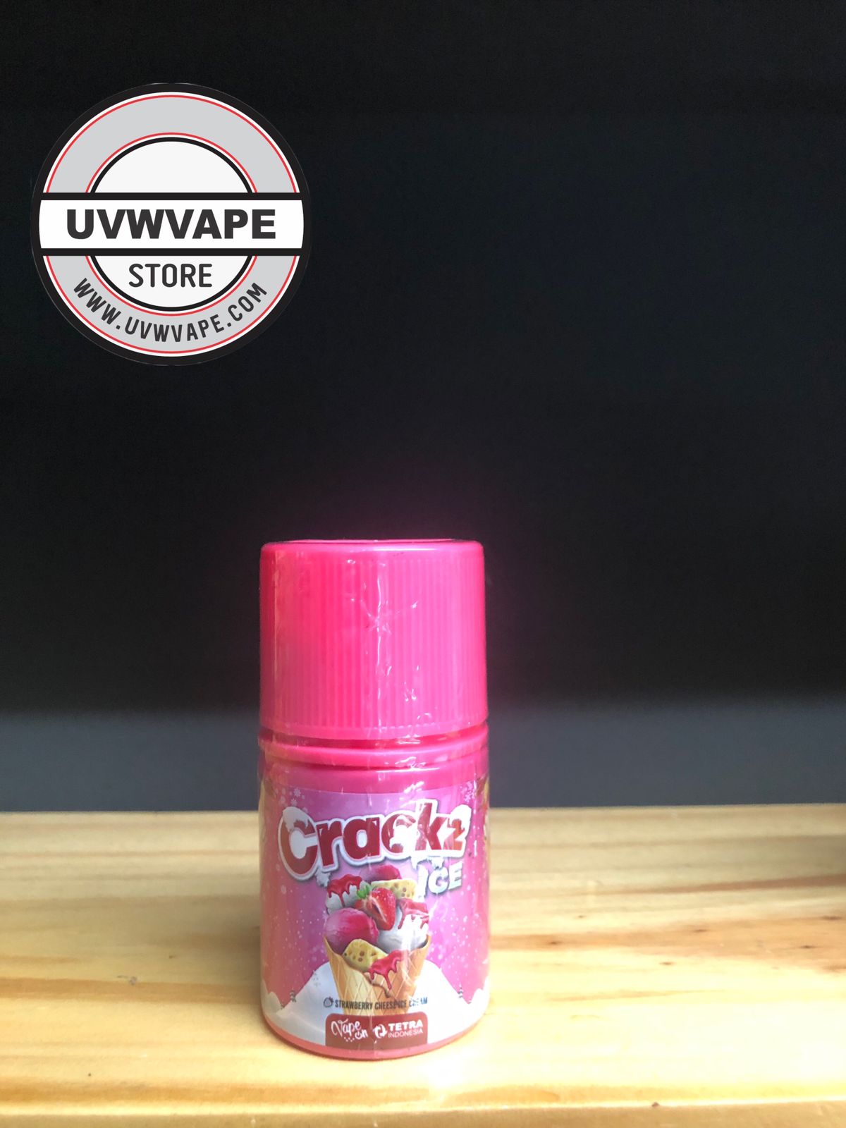 Crackz Ice Strawberry Cheese Ice Cream Freebase - 60ml, 3mg. Strength