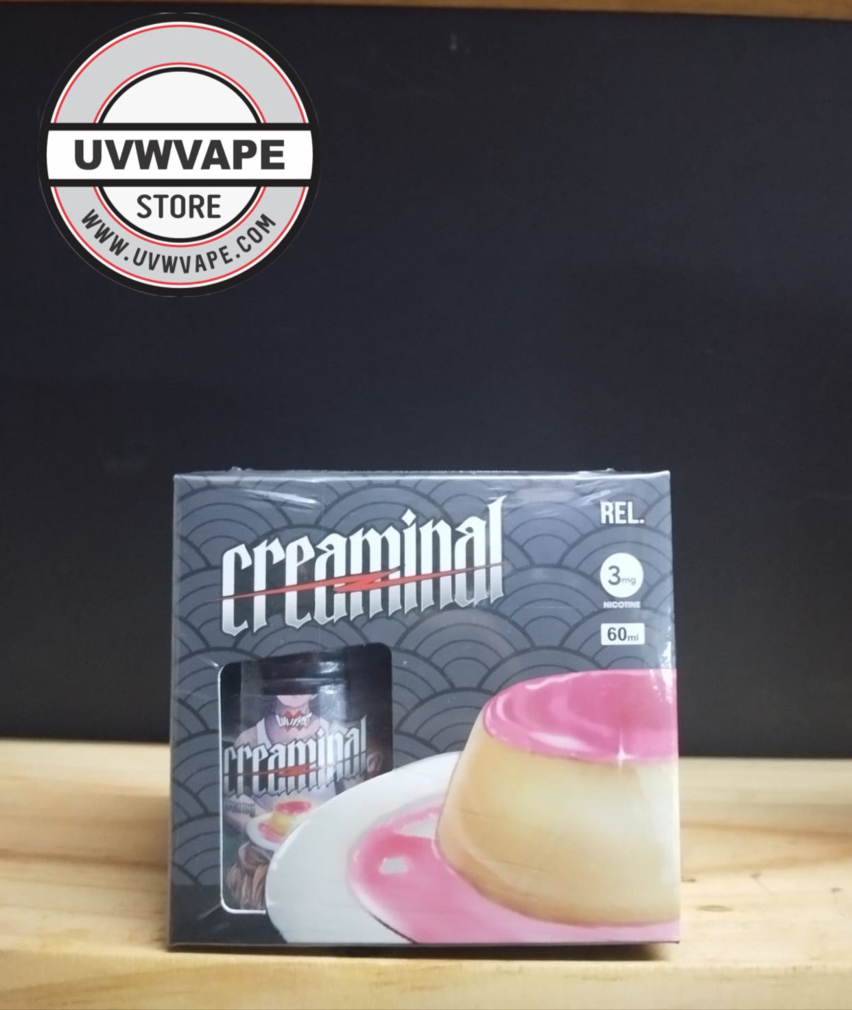 Creaminal Japanese Strawberry Pudding Freebase - 60ml, 3mg Strength