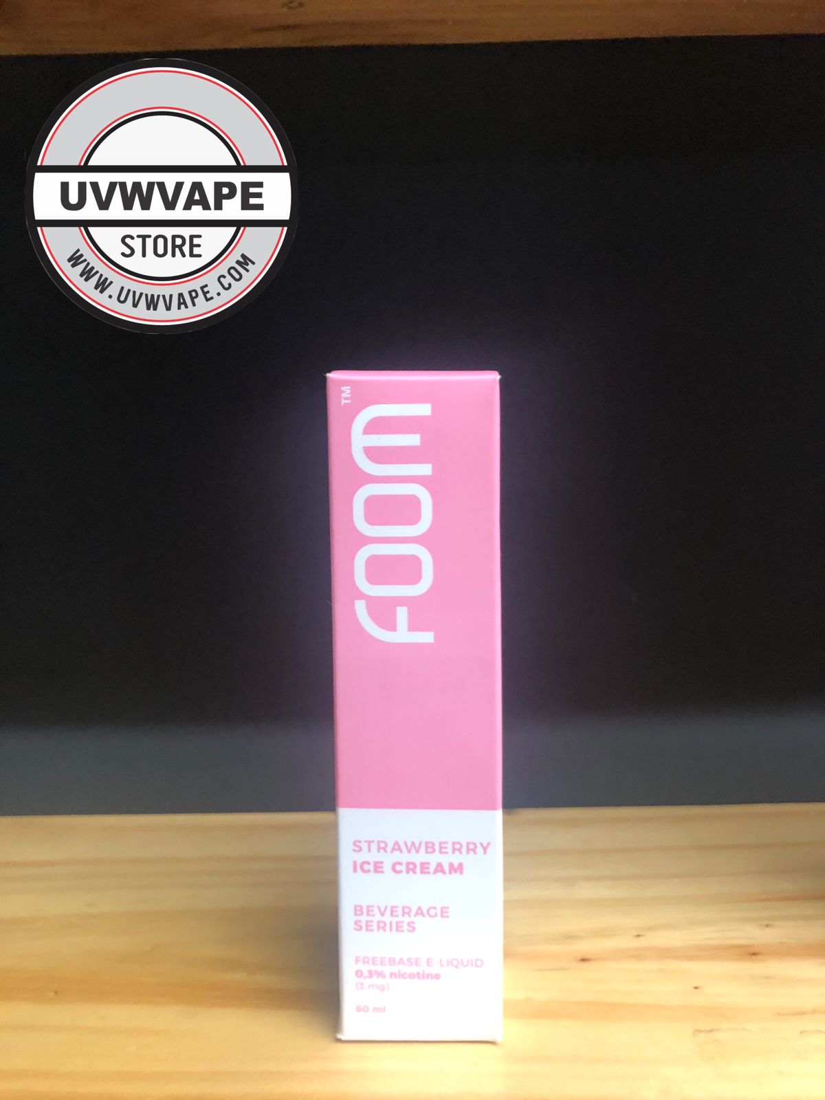 Foom Strawberry Ice Cream Freebase - 60ml, 3mg. Strength