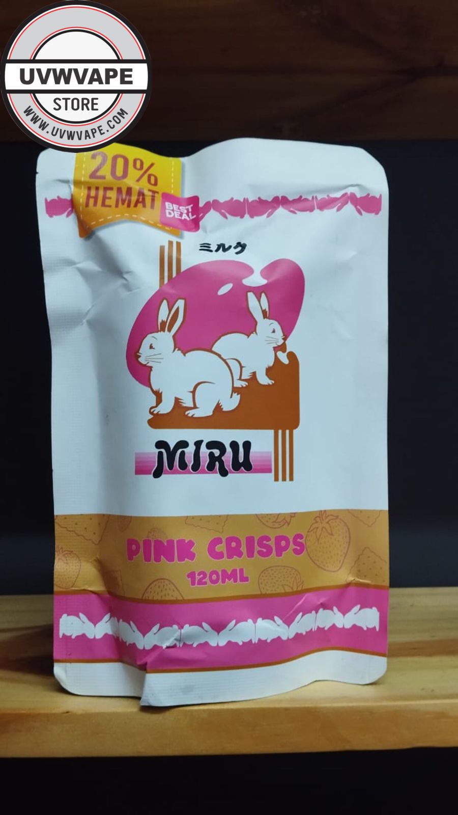 Miru Pink Crips Freebase - 60ml, 3mg. Strength