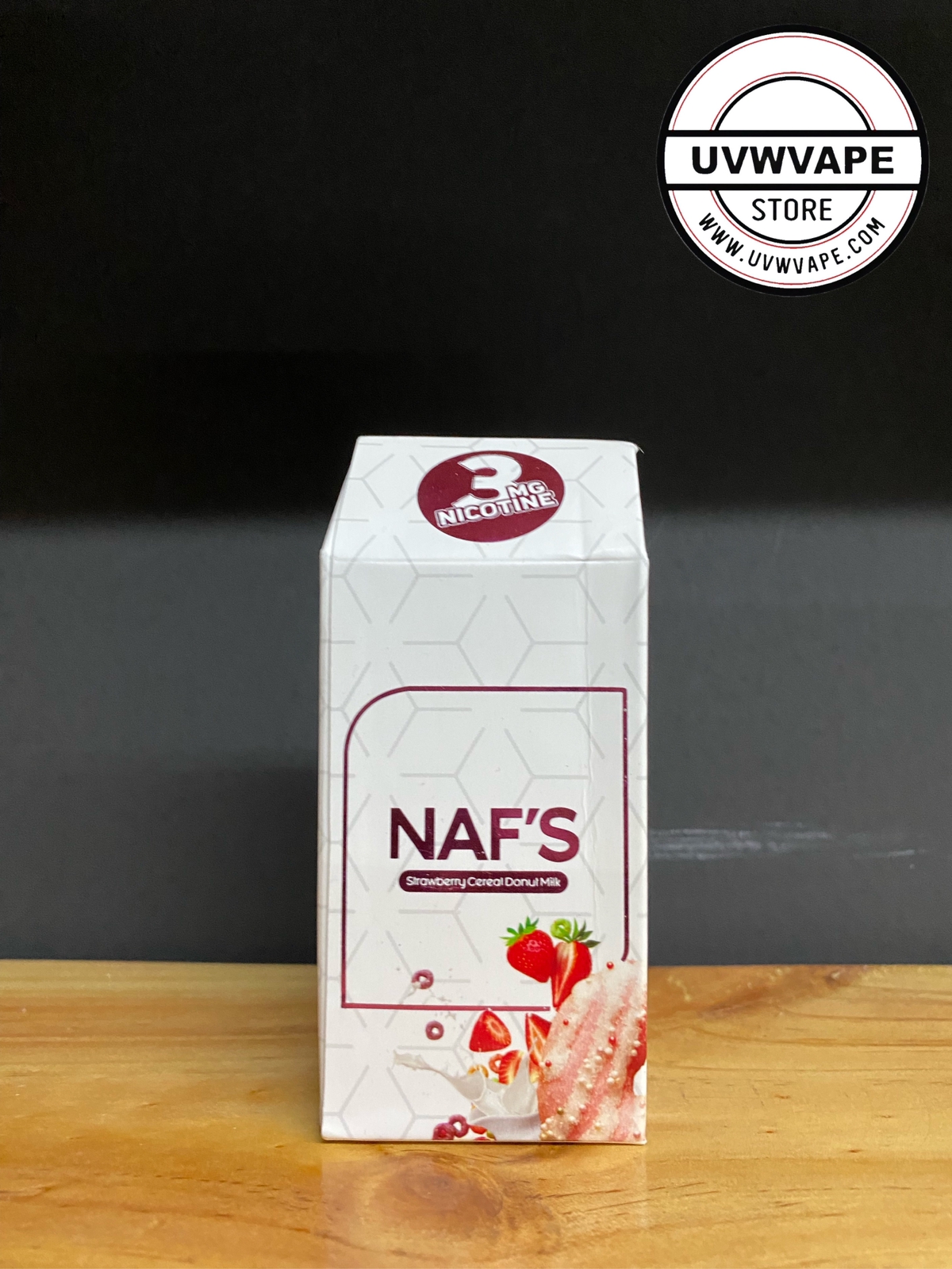 NAFS Strawberry Cereal Donut Milk Freebase - 60ml, 3mg. Strength