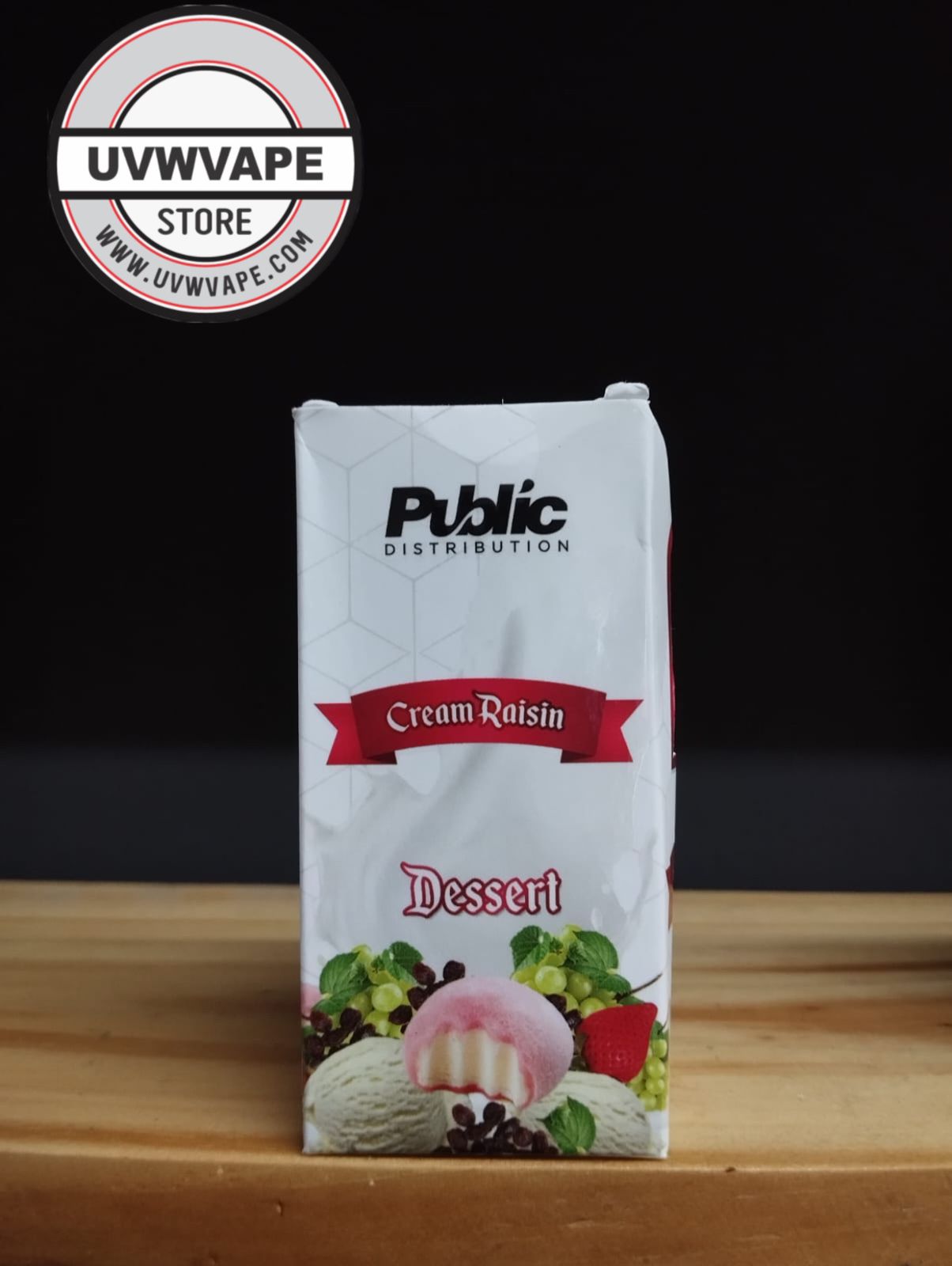 Public Cream Raisin Dessert Freebase - 60ml, 6mg. Strength